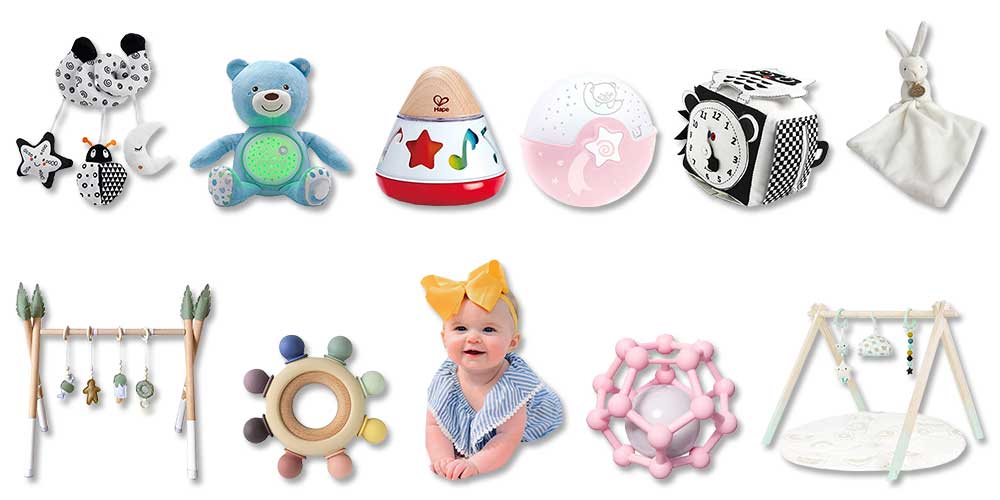 Jouet d'Éveil Bébé 6 Mois avec Miroir Éveil Montessori Noir et Blanc Jouets  Sensoriels pour Tout-Petits, Cadeau pour Bébé Naissance Fille Garcon 0 3 6  12 Mois : : Jeux et Jouets