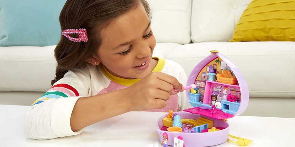 Polly Pocket Coffret Fête À La Piscine Pastèque, Transformable En Sac À  Main, 2 Figurines Polly